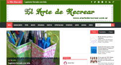 Desktop Screenshot of elartederecrear.com.ar